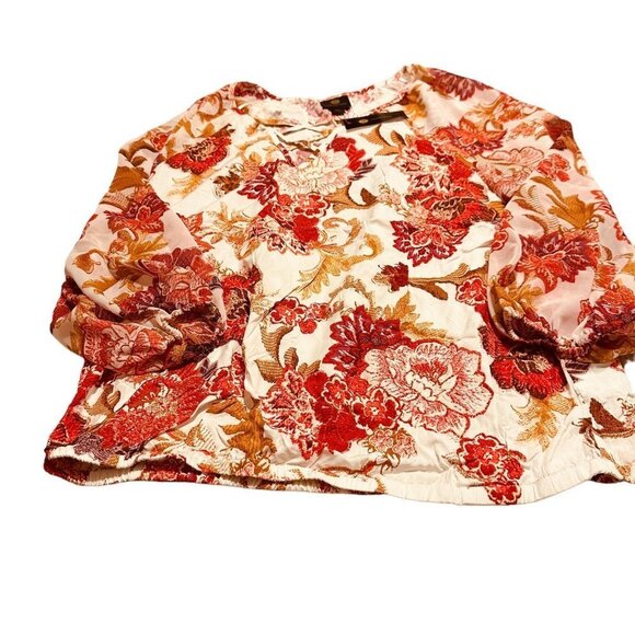 JM Collection Design Womens Blouse Neo Colorful Size Large Sku 2353 - Picture 15 of 15